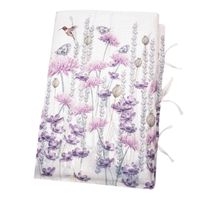 PIECERA MARISA JARDÍN SILVESTRE LILA Y HOJITAS 140X70