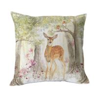 FUNDA COJÍN ALGODÓN  BAMBI BOSQUE  45X45