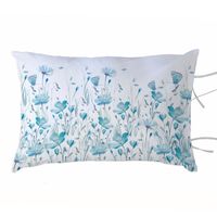 FUNDA ALMOHADA FLORCITAS TURQUESA 50X70