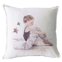 FUNDA COJÍN ALGODÓN BAILARINA 45X45