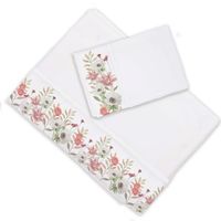 Juego de Sábanas 1 Plaza Anemona Blanca