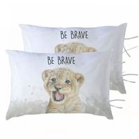 PACK 2 FUNDAS ALMOHADA LEÓN VALIENTE 50X70