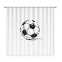 CORTINA DE BAÑO ALGODÓN PELOTA FÚTBOL
