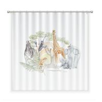 CORTINA BAÑO ALGODÓN SAFARI