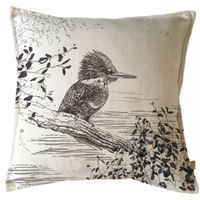 FUNDA COJÍN MARISA MARTÍN PESCADOR B/N 45X45