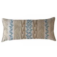 COJÍN MARISA ESPIGAS Y FLOR AZUL XL