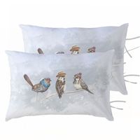 PACK 2 FUNDAS ALMOHADA PAJARITOS AMIGOS 50X70