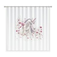 CORTINA DE BAÑO ALGODÓN UNICORNIO