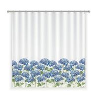 CORTINA DE BAÑO ALGODÓN HORTENSIAS