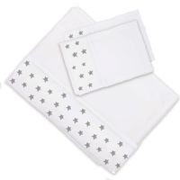 Juego de Sábanas King Estrellas Gris