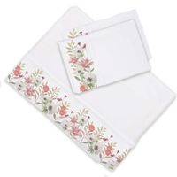 Juego de Sábanas Super King Plaza Anemona Blanca