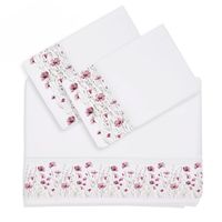 Juego de Sábanas Super King Plaza Florcitas Rosa