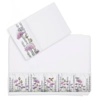 Juego de Sábanas 1 Plaza Jardín Silvestre Lila