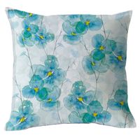 FUNDA COJÍN MIX TURQUESA PENSAMIENTOS 45X45