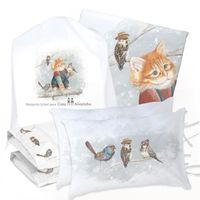 JUEGO DE CAMA FUNDA DE PLUMÓN + SABANA BAJERA + 4 FUNDAS ALMOHADA GATITO Y AMIGOS KING