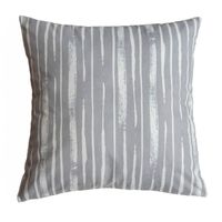 FUNDA COJÍN GAMUZA LINEAL GRIS 45X45