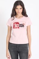 Polera Algodón Spandex, Estampado Blush, Rosa Liola