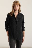 Camisa lyocell procesado, azul Liola