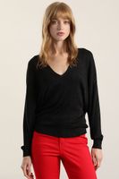 Jersey punto hilo metalizado, negro Liola