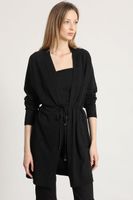 Tapado largo con hilo metalizado Liola mujer negro