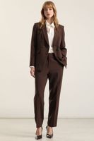 Pantalón sastre, tiro alto, chocolate Liola