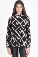 Blusa Estampada Tie Dye, Negro Liola