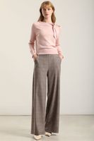 Pantalón ancho, tiro alto, beige Liola