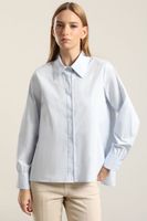 Camisa Poplin Strass, Celeste Liola