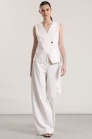 Pantalón palazzo lino liola mujer crudo