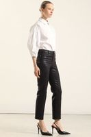 Pantalon Pitillo Folia Paisley, Negro Liola