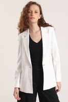 Blazer con abertura Liola mujer crudo