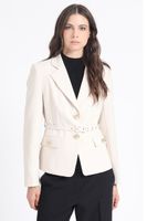 Blazer Entallado Con Cinturon, Crudo Liola