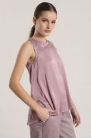 Blusa satin Liola mujer malva rosa