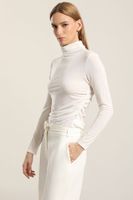 Top, cuello subido, crudo Liola