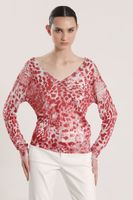 Tejido estampado liola mujer rosa