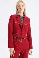 Blazer Crop Cierres Fantasia, Vino Liola