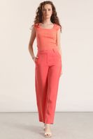 Pantalón recto liola mujer coral