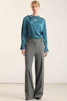 Pantalon Recto Fantasia Melange, Gris Liola