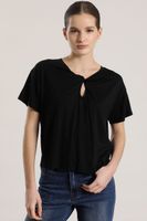 Polera escote nudo mujer Liola negro