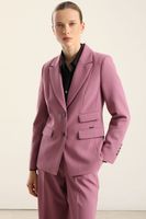 Blazer entallado, tapeta fantasia, rosa. Liola