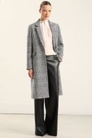 Abrigo Con Lana, Negro Liola