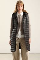 Parka Larga Acolchada, Negro Liola