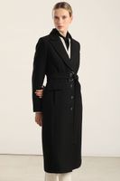 Abrigo Largo Lazada, Muflon Negro Liola