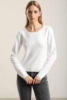 Jersey punto jacquard flores, crudo Liola