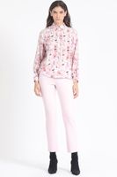 Pantalon Pitillo Tiro Medio, Procesado Color Rosa Liola