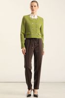 Chaqueta cropped, cruzada, pistacho Liola