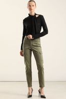 Jeans Color Skinny Cargo, Militar Liola