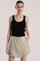 Falda pantalón lino Liola mujer beige