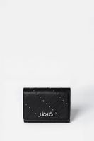 Billetera Con Tachas, Efecto Cuero, Negro Liola