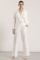 Pantalón ancho lino liola mujer crudo